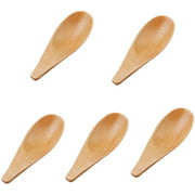 ccHuDE 6 Pcs Mini Wooden Scoops Small Bath Salts Spoon Candy Spoon for Spices Tea Coffee Beans